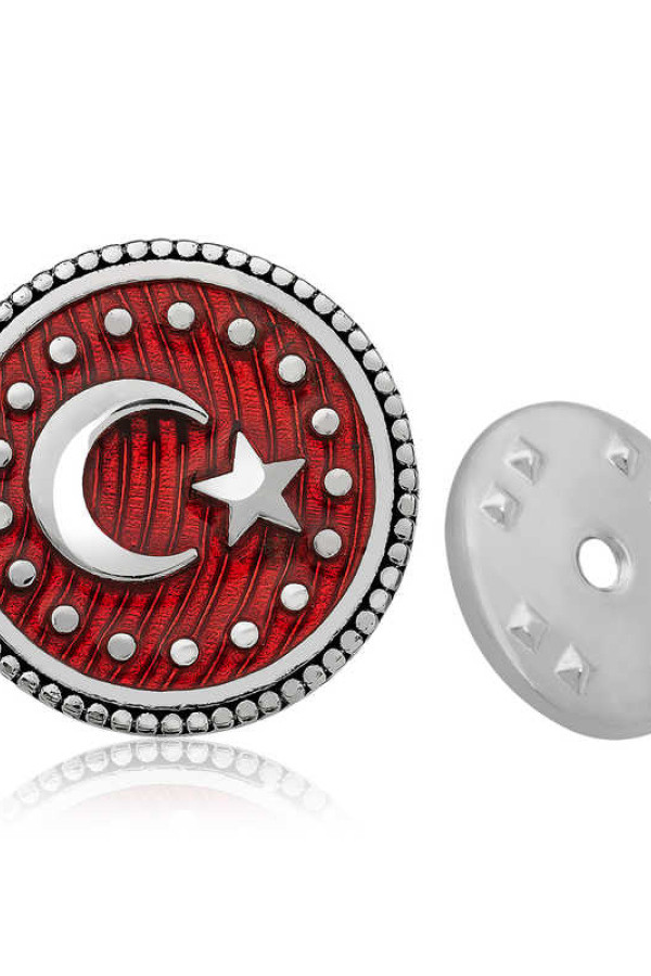 Gümüş Ay Yıldız Rozet