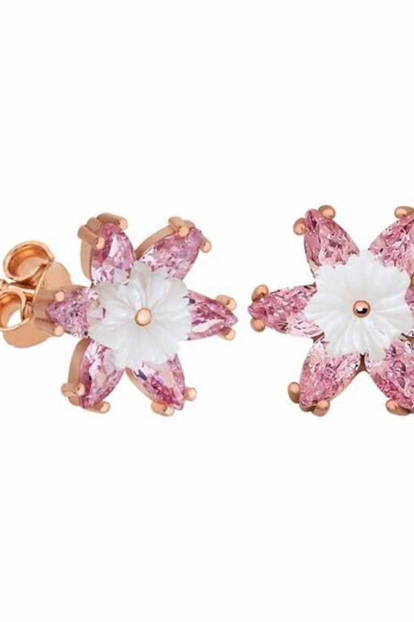 Gümüş Pembe Lotus Çiçeği Küpe
