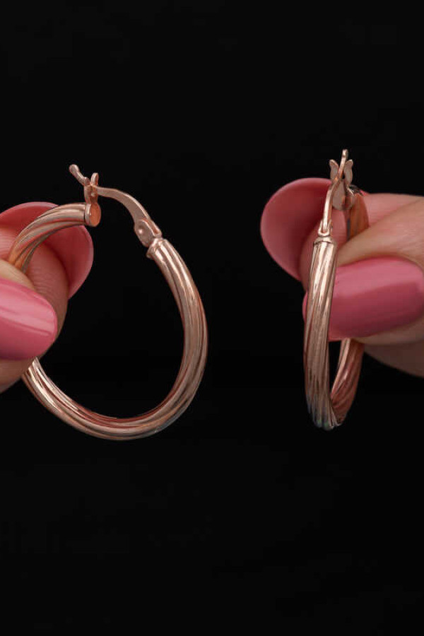 Gümüş Rose 3 mm Burgu Şarnel Küpe