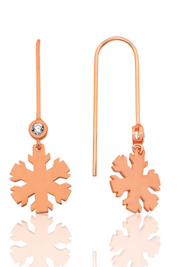 Gümüş Kar Tanesi Küpe