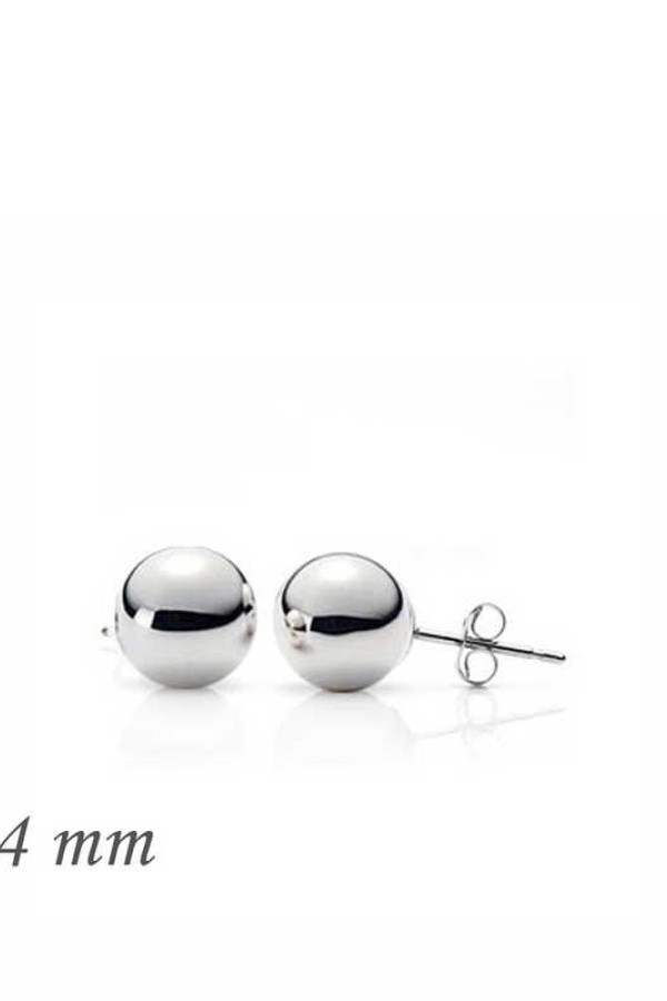 Gümüş Top Küpe - 4 mm