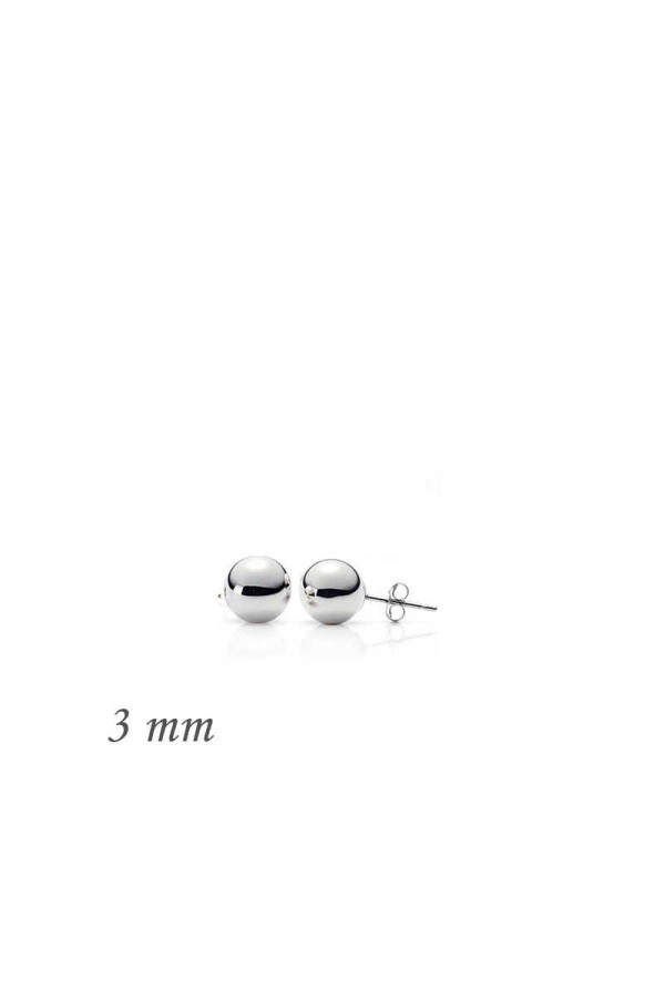 Gümüş Top Küpe - 3 mm