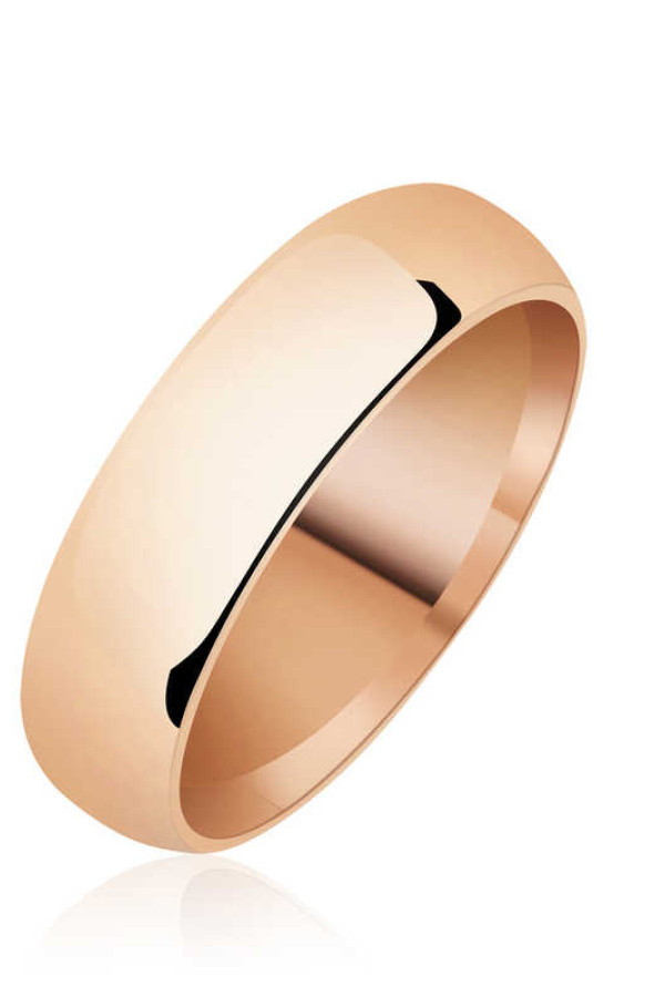5 mm Düz Bombeli Rose Gümüş Alyans 5 mm Düz Bombeli Rose Gümüş Alyans
