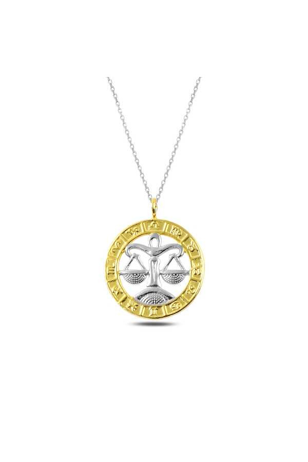 ​Gümüş Gold Terazi Burcu Kolye