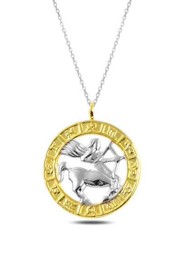​Gümüş Gold Yay Burcu Kolye