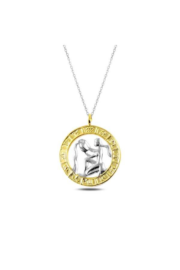 ​Gümüş Gold Kova Burcu Kolye