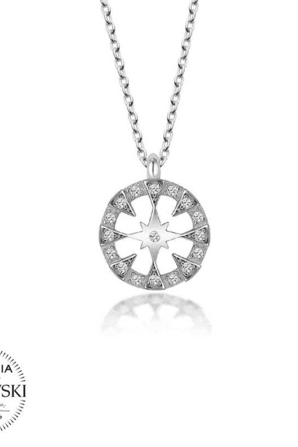 Swarovski Taşlı Gümüş Çember Bayan Kolye