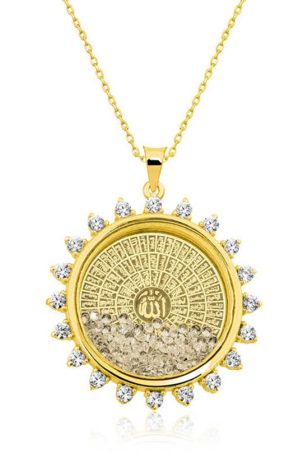 Gümüş Gold Esmaül Hüsna Bayan Kolye