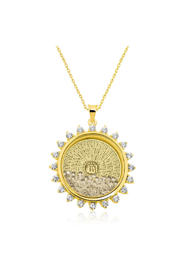 Gümüş Gold Esmaül Hüsna Bayan Kolye