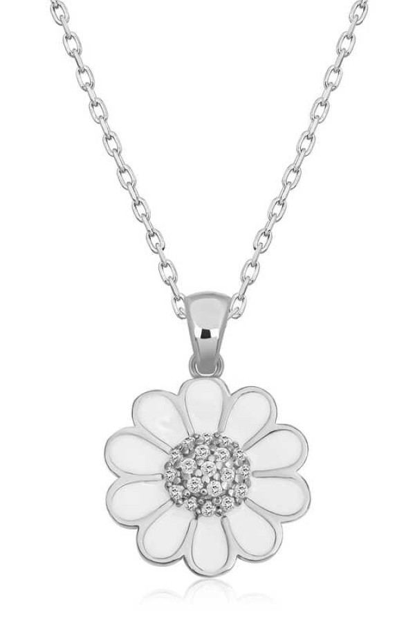 Gümüş Papatya Kadın Kolye