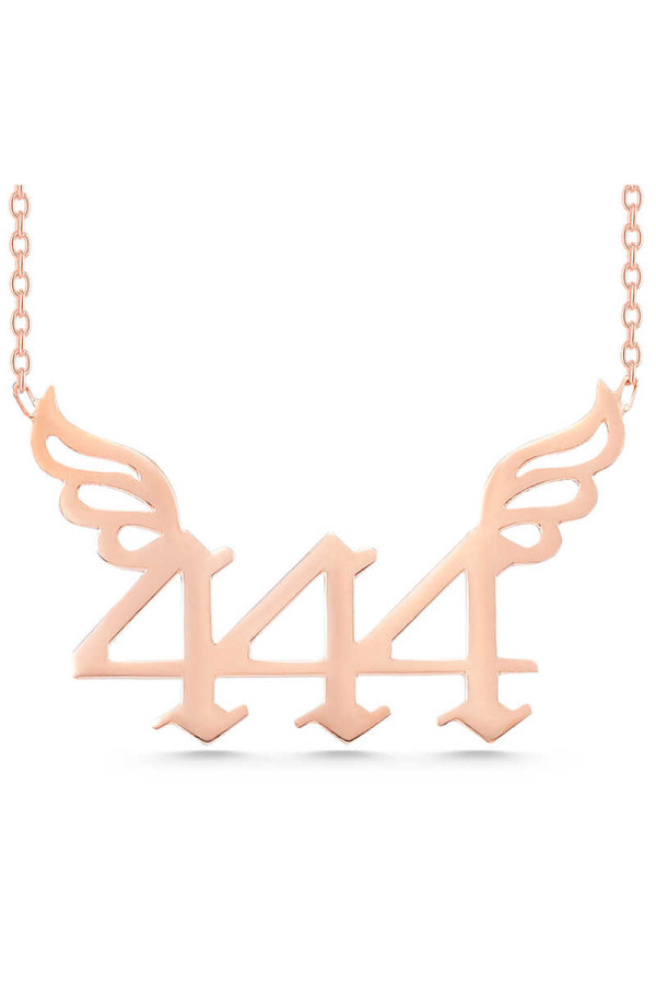 Gümüş Rose 444 Melek Sayısı Kadın Kolye