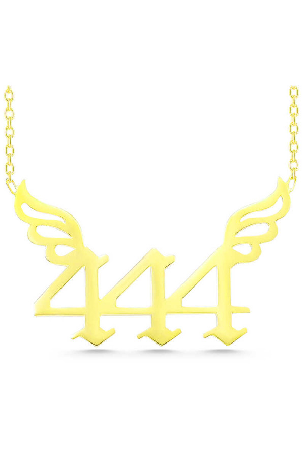 Gümüş Gold 444 Melek Sayısı Kadın Kolye