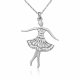 Gümüş Balerin Kadın Kolye