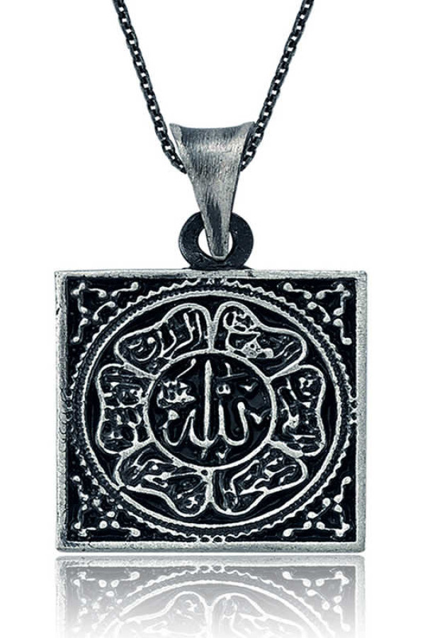 Gümüş Allah Yazılı Kolye