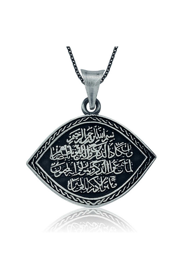 Gümüş Nazar Duası Bayan Kolye