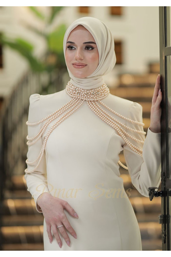 İnci Nur Abiye Krem