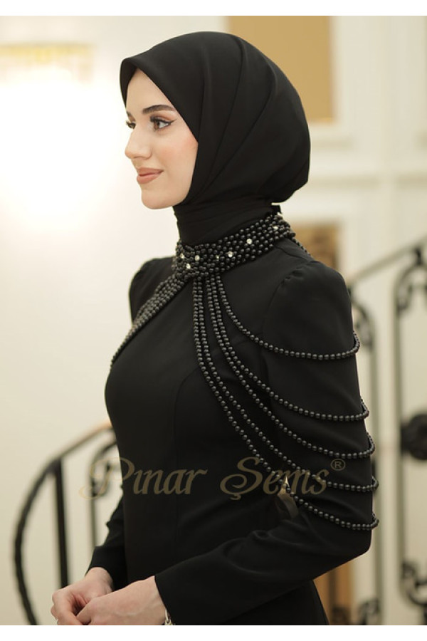 İnci Nur Abiye Siyah İnci Nur Abiye Siyah