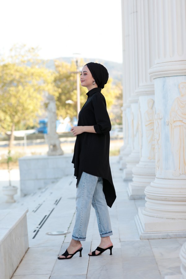 Asimatric Tunic Black
