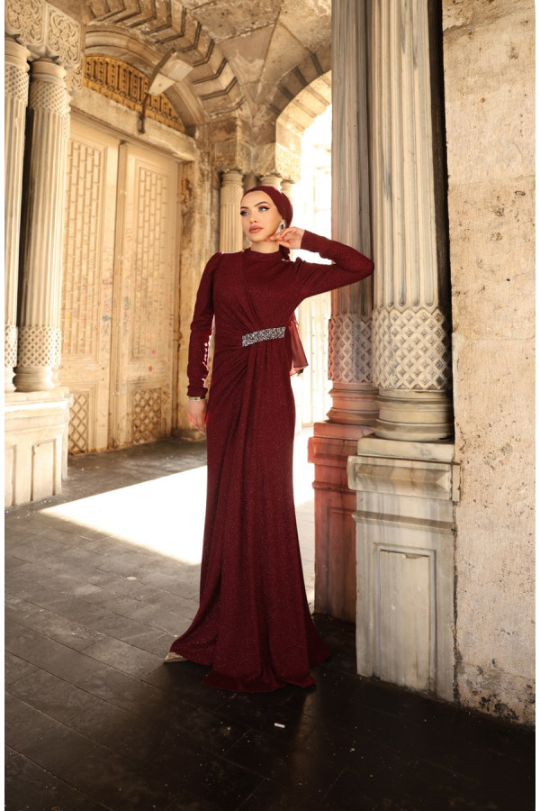 Defne Abiye Bordo Defne Abiye Bordo