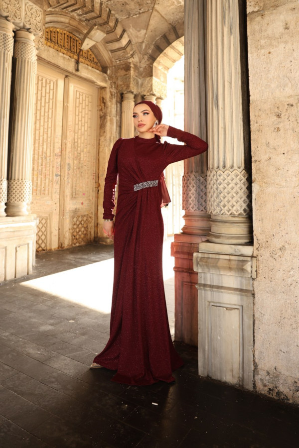 Defne Abiye Bordo Defne Abiye Bordo