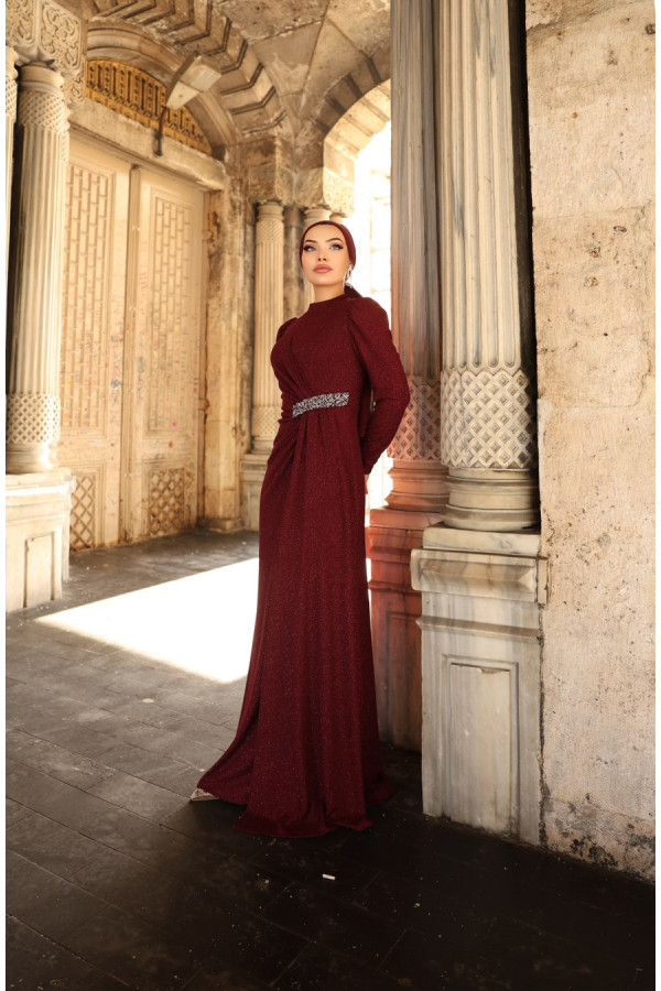 Defne Abiye Bordo Defne Abiye Bordo