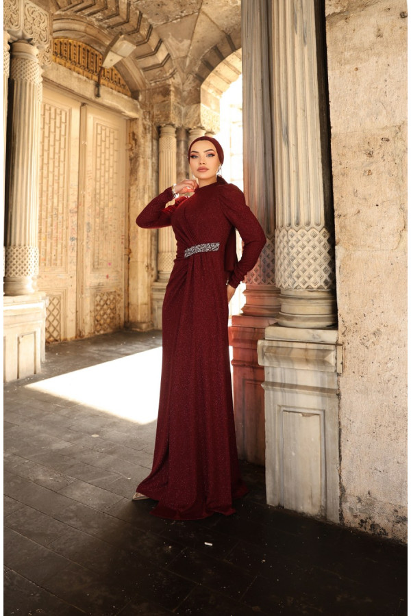 Defne Abiye Bordo Defne Abiye Bordo
