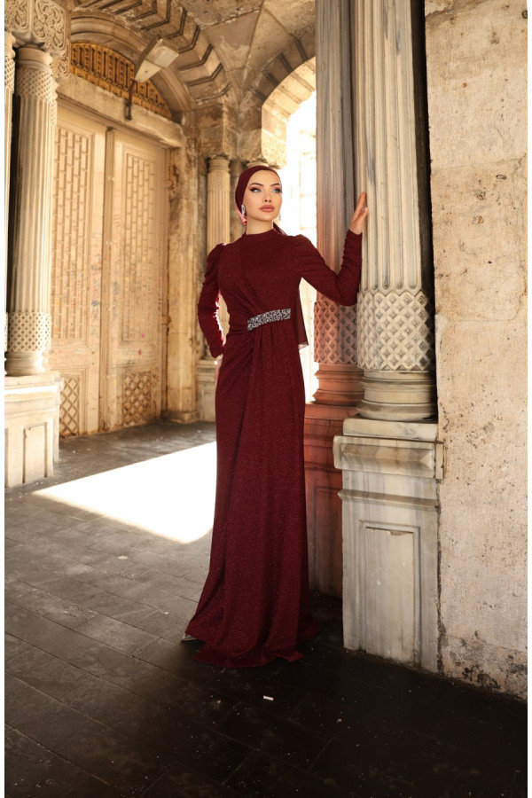 Defne Abiye Bordo Defne Abiye Bordo