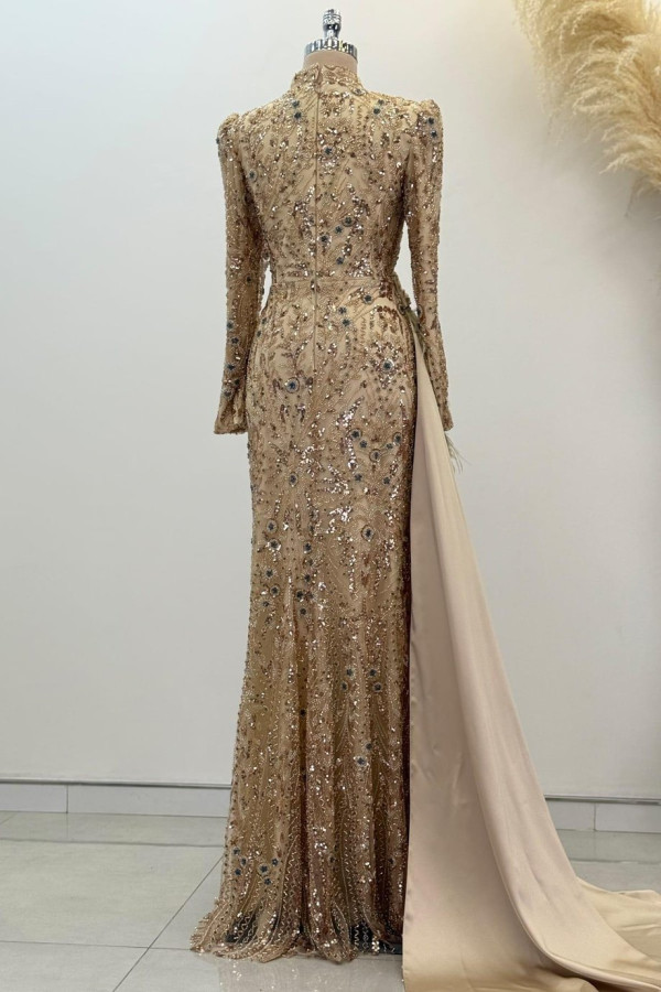 Alessa Tesettür Abiye Gold