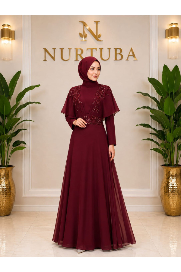 Şehrazat Abiye Bordo Şehrazat Abiye Bordo