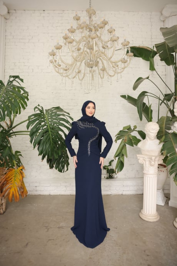 Cloepatra Abiye-Lacivert