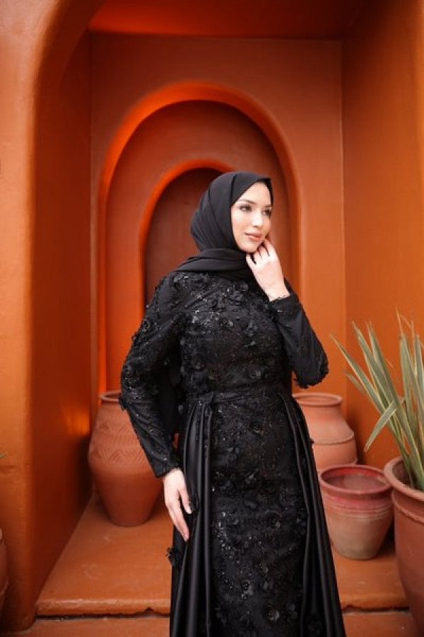 Gülperi Abiye-Siyah Gülperi Abiye-Siyah