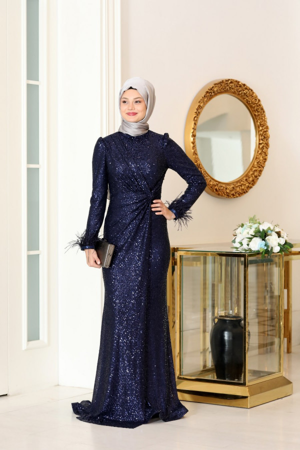 Hüma Abiye Lacivert Hüma Abiye Lacivert