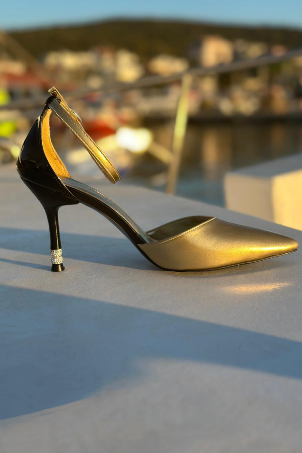 Seda Stiletto - Gold Siyah