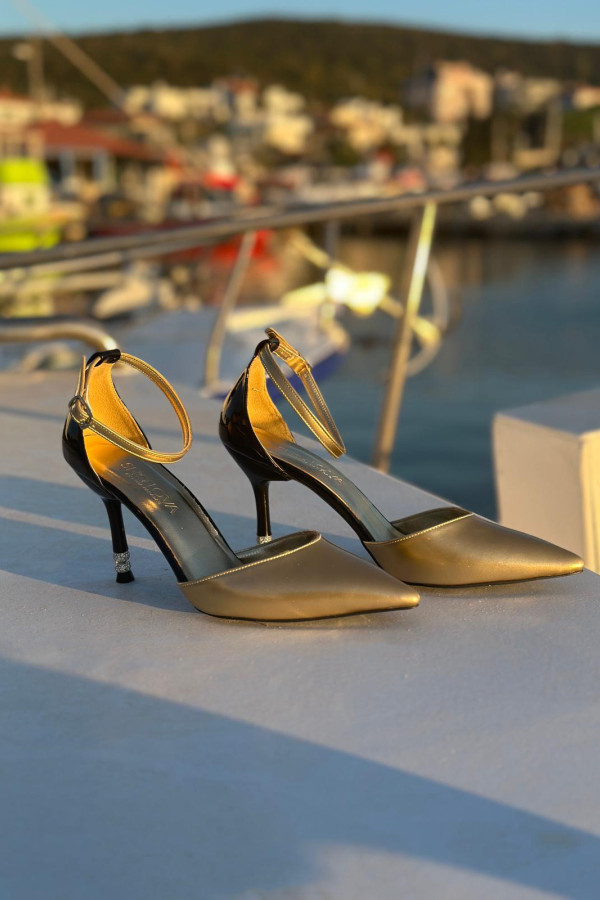 Seda Stiletto - Gold Siyah