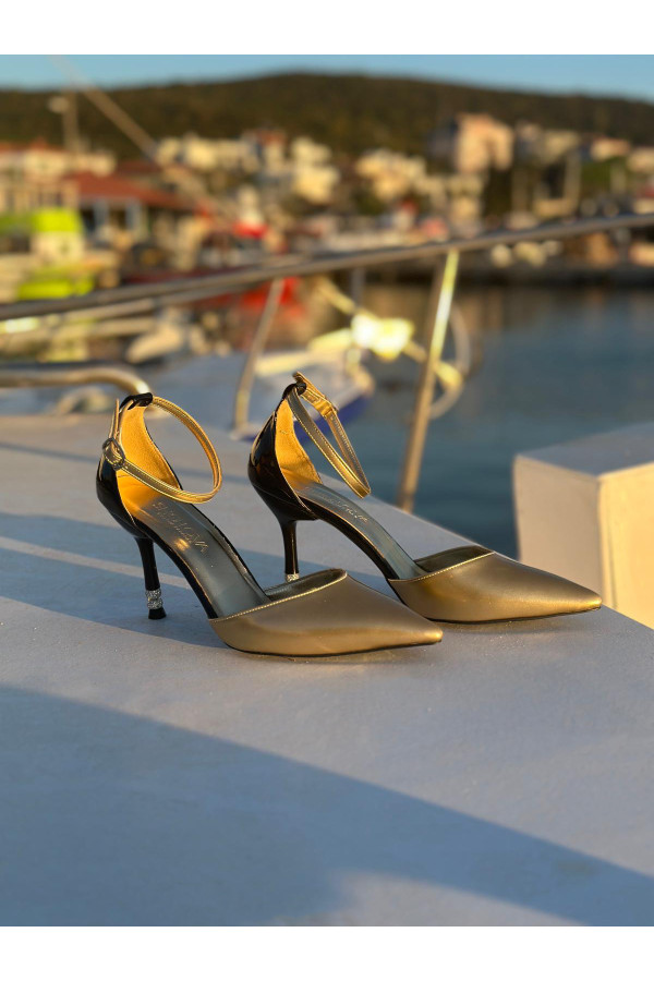 Seda Stiletto - Gold Siyah