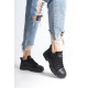 JANE Bağcıklı Ortopedik Taban Kadın Sneaker Spor Ayakkabı - Siyah JANE Bağcıklı Ortopedik Taban Kadın Sneaker Spor Ayakkabı - Siyah
