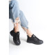 JANE Bağcıklı Ortopedik Taban Kadın Sneaker Spor Ayakkabı - Siyah JANE Bağcıklı Ortopedik Taban Kadın Sneaker Spor Ayakkabı - Siyah