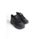 JANE Bağcıklı Ortopedik Taban Kadın Sneaker Spor Ayakkabı - Siyah JANE Bağcıklı Ortopedik Taban Kadın Sneaker Spor Ayakkabı - Siyah