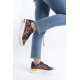 MINA Bağcıklı Ortopedik Taban Leopar Desenli Kadın Sneaker Spor Ayakkabı - Kahverengi MINA Bağcıklı Ortopedik Taban Leopar Desenli Kadın Sneaker Spor Ayakkabı - Kahverengi