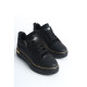 DINA Bağcıklı Fermuarlı Ortopedik Taban Kadın Sneaker Spor Ayakkabı - Siyah/Altın DINA Bağcıklı Fermuarlı Ortopedik Taban Kadın Sneaker Spor Ayakkabı - Siyah/Altın
