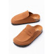 LUVRA Bağcıksız Hakiki Süet Deri Kadın Günlük Mantar Taban Loafer Klasik Ayakkabı - Taba LUVRA Bağcıksız Hakiki Süet Deri Kadın Günlük Mantar Taban Loafer Klasik Ayakkabı - Taba