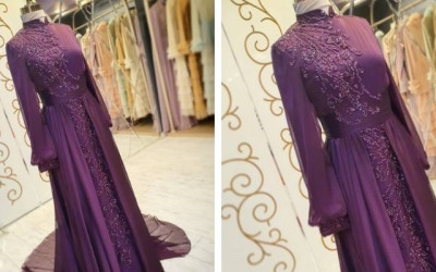 Özel Tasarım Tesettür Abiye Modelleri ve Renkleri