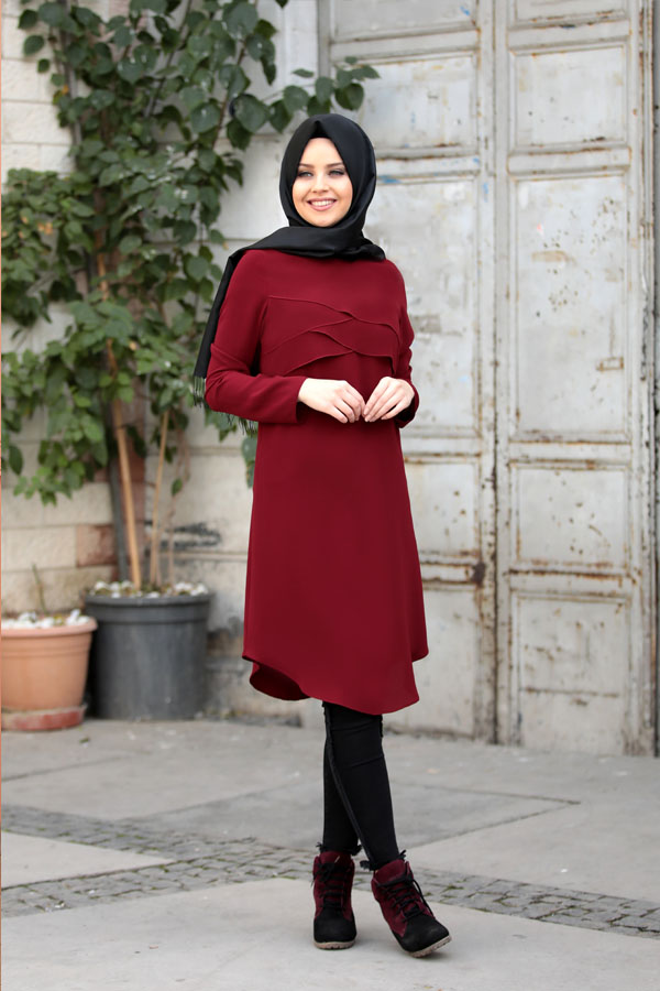 Pelerin Tunik Bordo