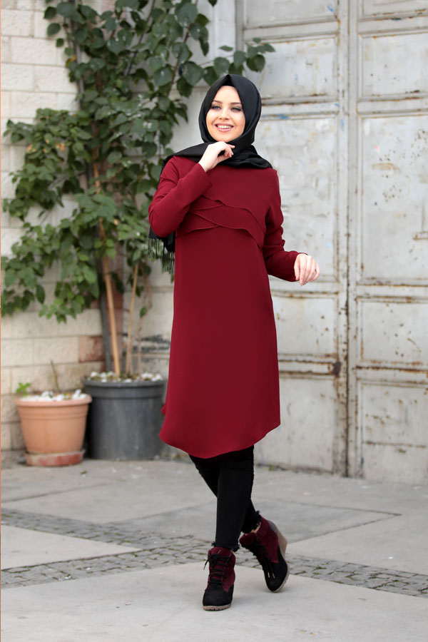 Pelerin Tunik Bordo