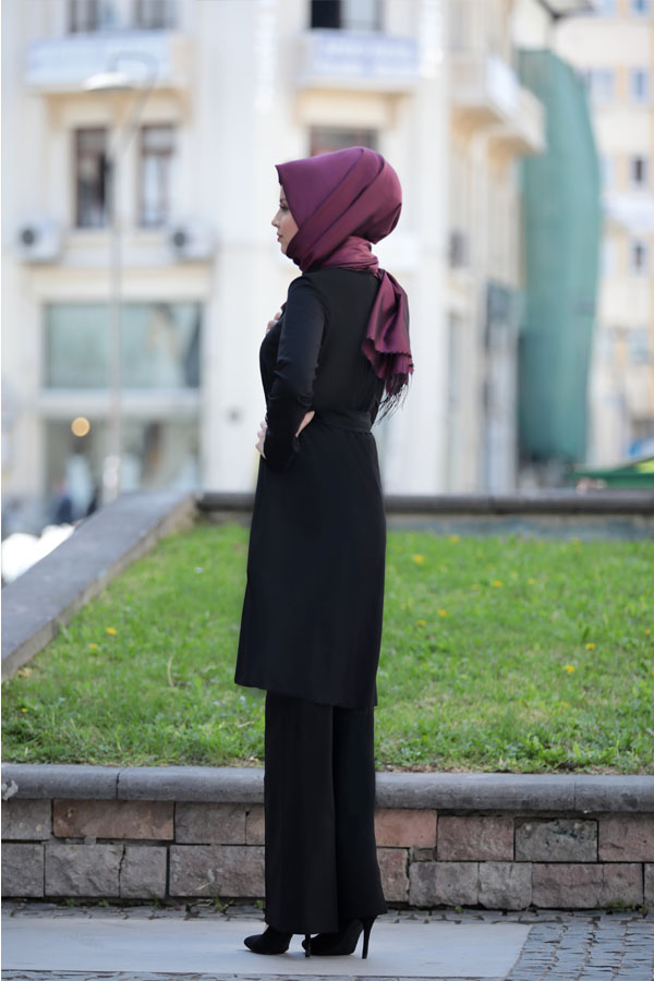Ahenk Tunik Pantolon Takım Siyah Ahenk Tunik Pantolon Takım Siyah