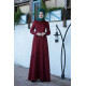 Fularlı Elbise Bordo Fularlı Elbise Bordo