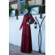 Fularlı Elbise Bordo Fularlı Elbise Bordo