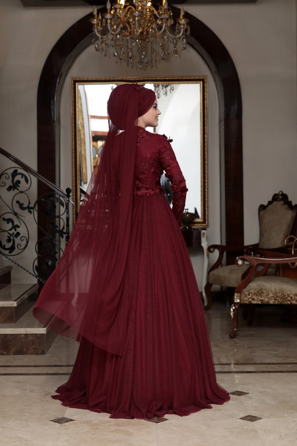 Behrem Dress - Claret Red
