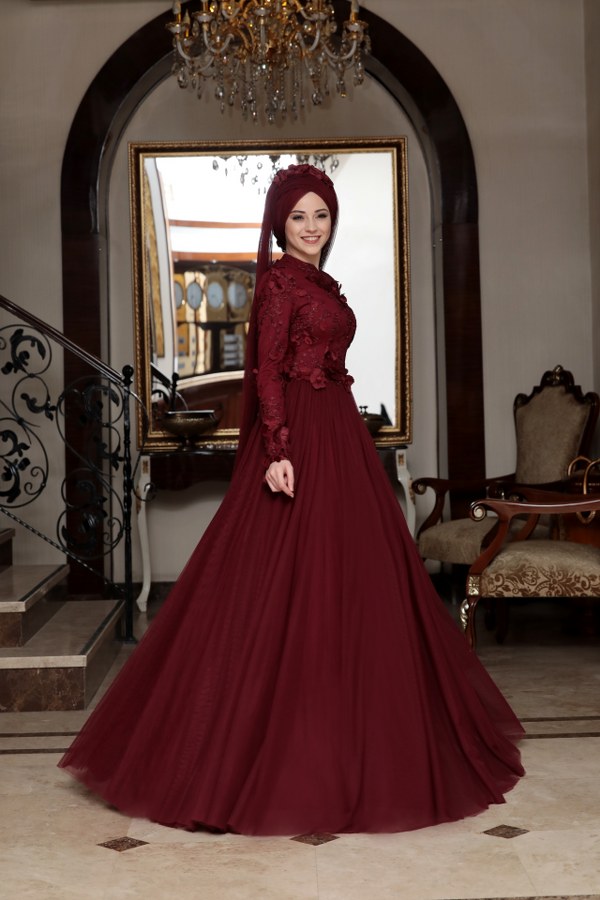 Behrem Dress - Claret Red